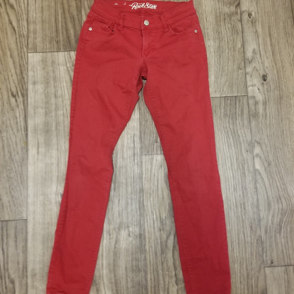 Red Rockstar skinny jeans